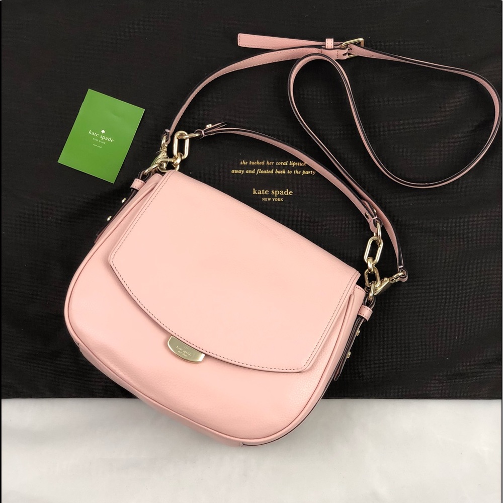 New! Kate Spade Pink Leather Shoulder Bag w/Handle - Picture 1 of 7